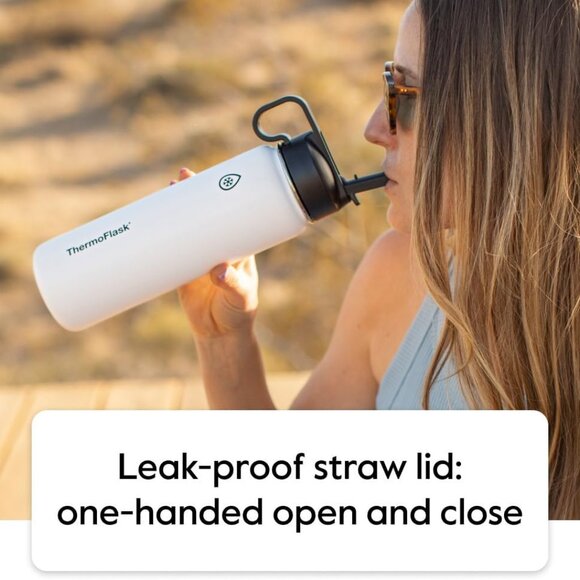 Bottle with Spout Lid - Stainless Steel Water Bottles with Double-Wall Insulatio - Picture 5 of 9